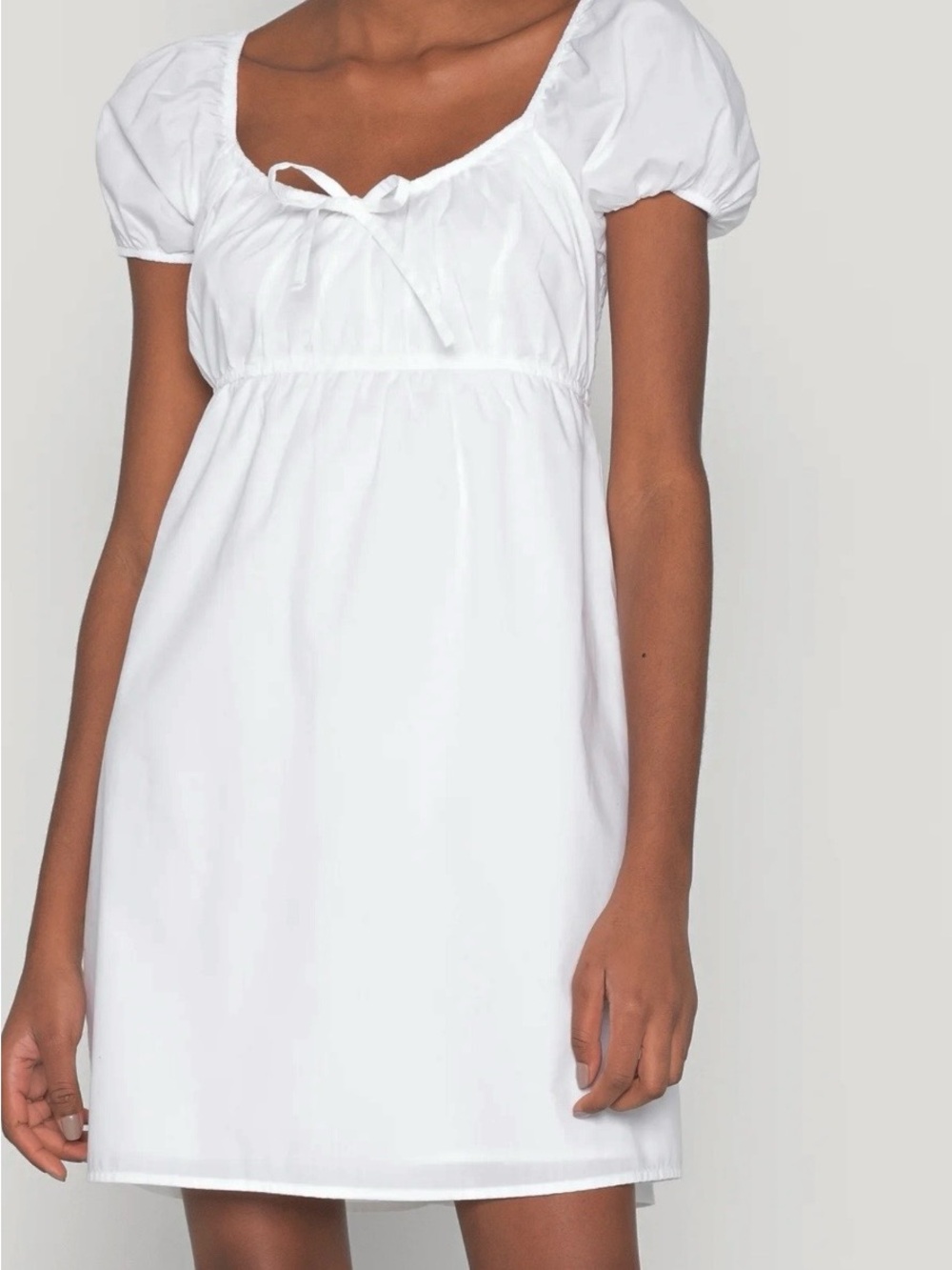 NWT Hollister White Short Sleeve Empire Waist dress. Baby doll dress